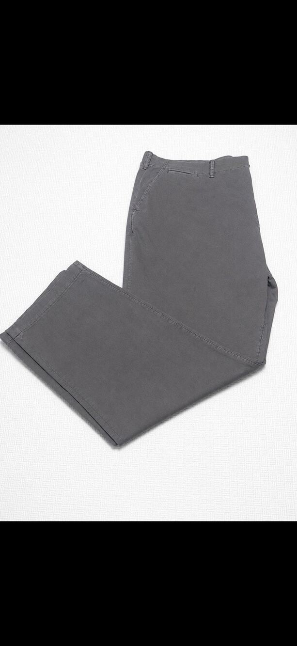 American Eagle Gray Twill Cotton Khaki Pants Stretch Regular Straight 44x32